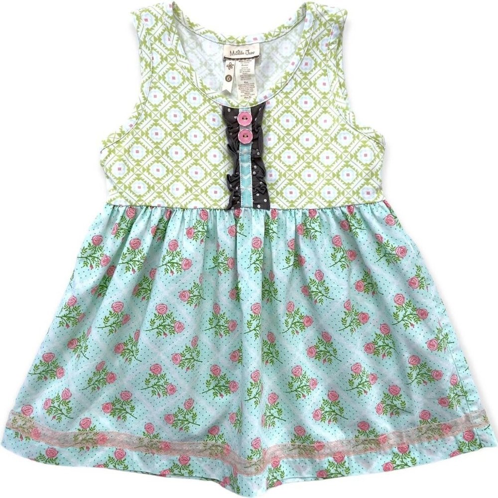 Matilda Jane (Hello Lovely) Pretty Pattern Sara Top Floral Lace Size 10 - Picture 1 of 2